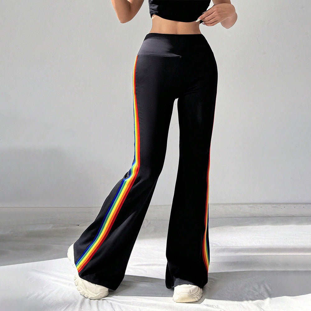 Pantalons de sport ajustés pour femmes avec bandes latérales Levoire