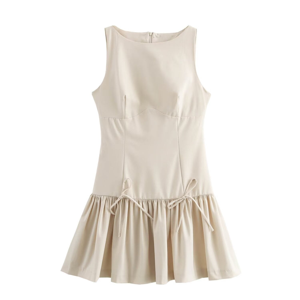 Levoire | Chic Printemps Sans Manches Robe Off-white