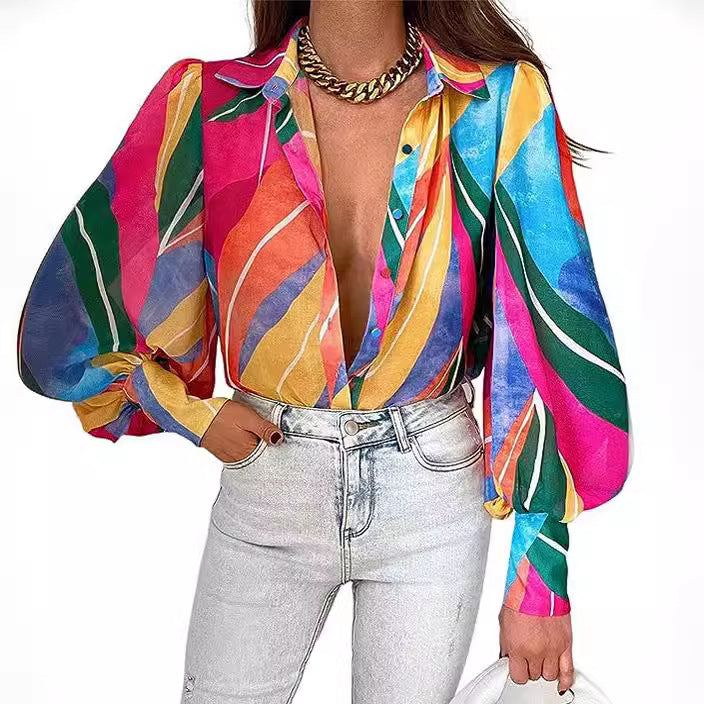 Blouse femme avec imprimé léopard et coupe décontractée Levoire