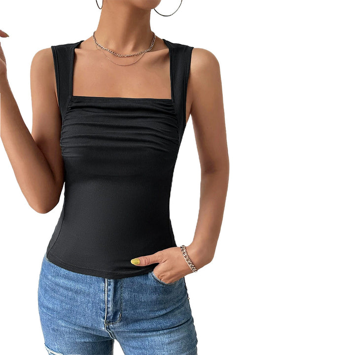 Débardeur ajusté pour femmes avec décolleté carré et fronces Levoire