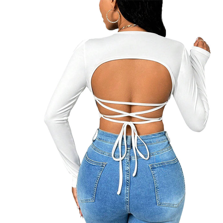 Chemise élégante à manches longues pour femmes avec décolleté en V séduisant et coupe tendance Levoire