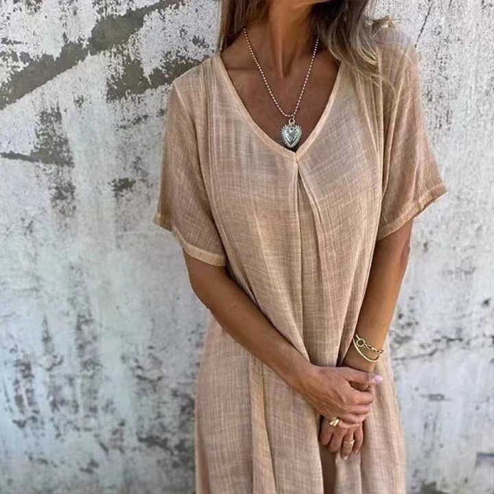 Levoire | Robe midi semi-formelle élégante à décolleté en V