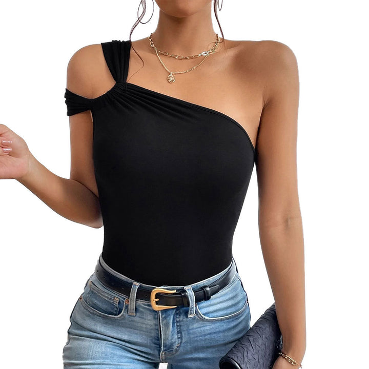 Body sans manches pour femmes avec design asymétrique et décolleté en U Levoire