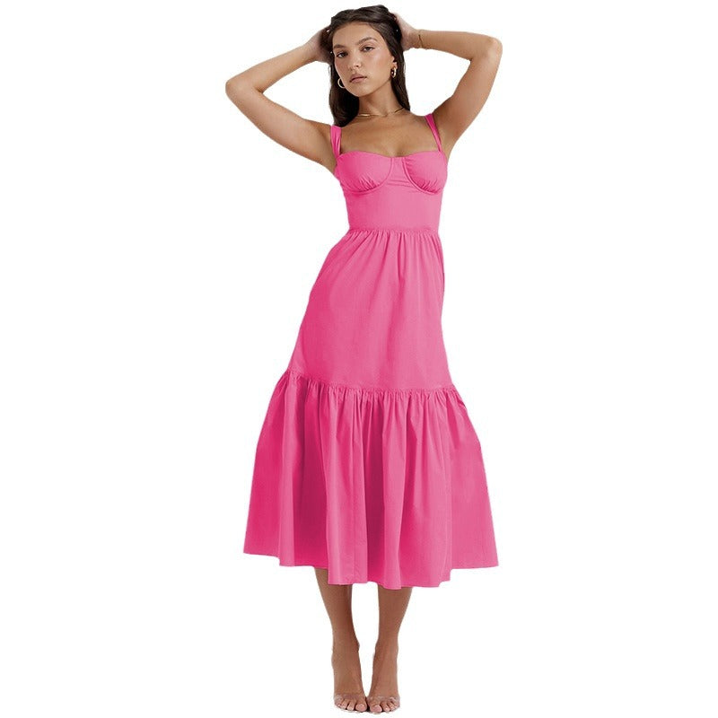 Robe maxi à motifs floraux pour femmes avec corsage ajusté et jupe évasée Levoire