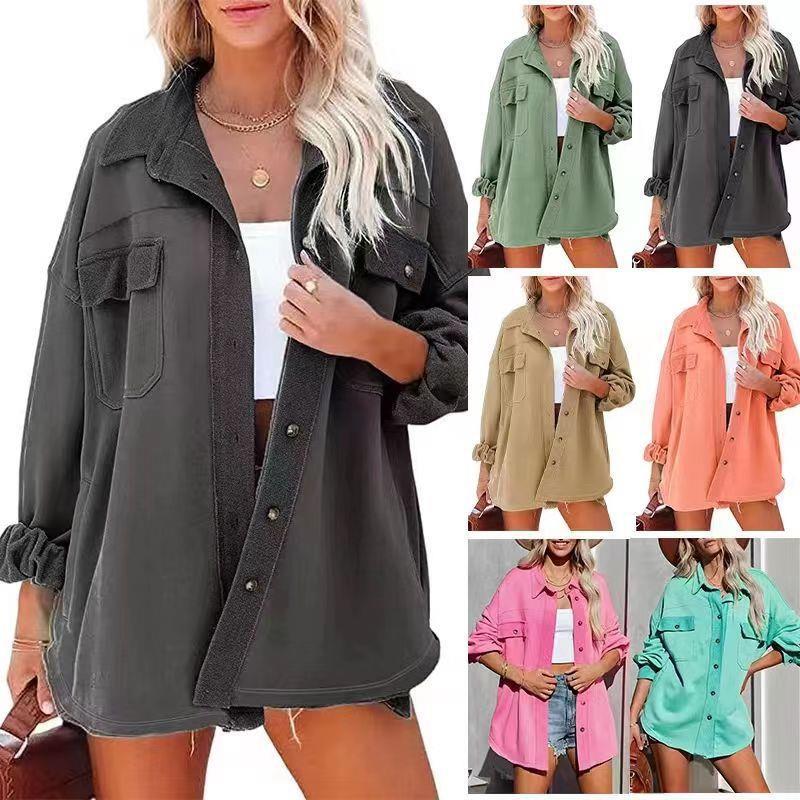 Chemise-Jacket Oversized Décontractée pour Femme avec Poches Pratiques et Coupe Moderne Levoire