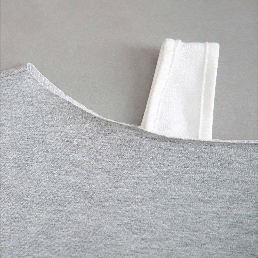 Sweatshirt court pour femme avec design asymétrique et manches volumineuses Levoire