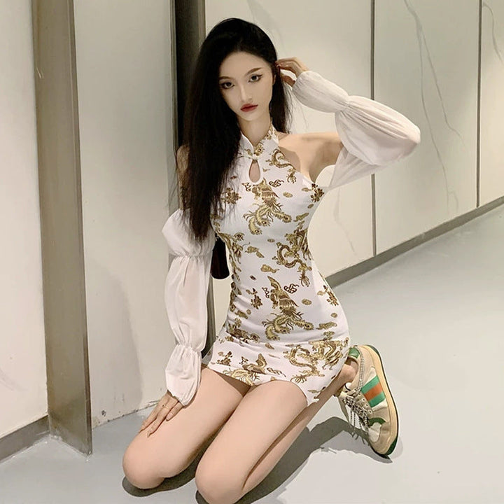 Levoire | Sensuelli Débardeur Courte Cheongsam Robe