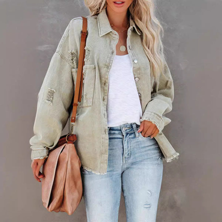 Chemise en jean surdimensionnée pour femme Levoire