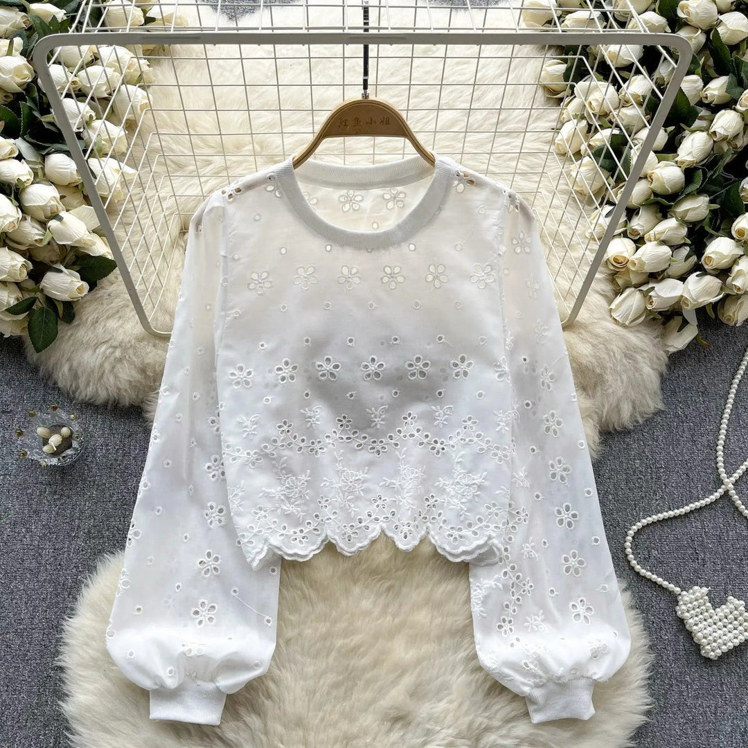 Levoire | Chemise à manches courtes avec manches bouffantes Blanc Taille libre