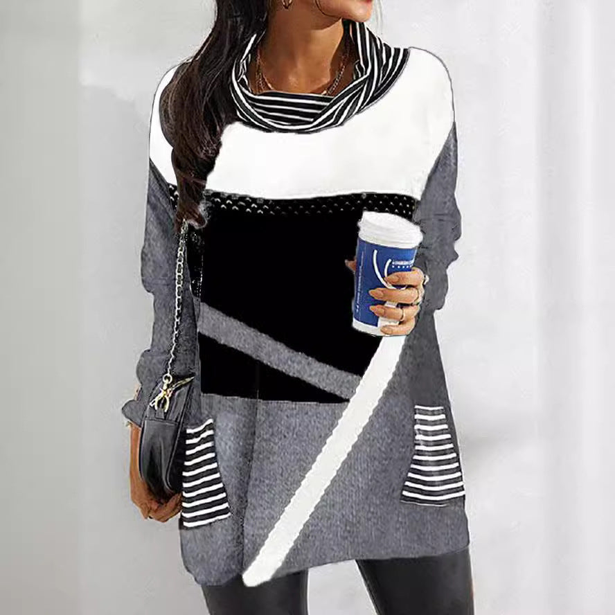 Levoire | Chemise à poche à col en pile imprimé élégante