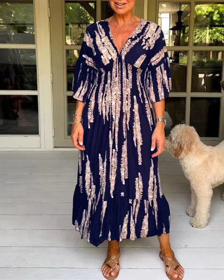 Levoire | Jupe à fleurs pour femmes Robe Fleurs Mi-longue Jupes Bleu marine
