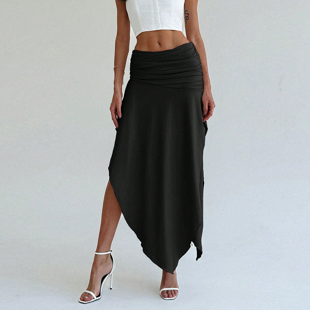 Jupe maxi asymétrique pour femmes avec un élégant drapé Levoire