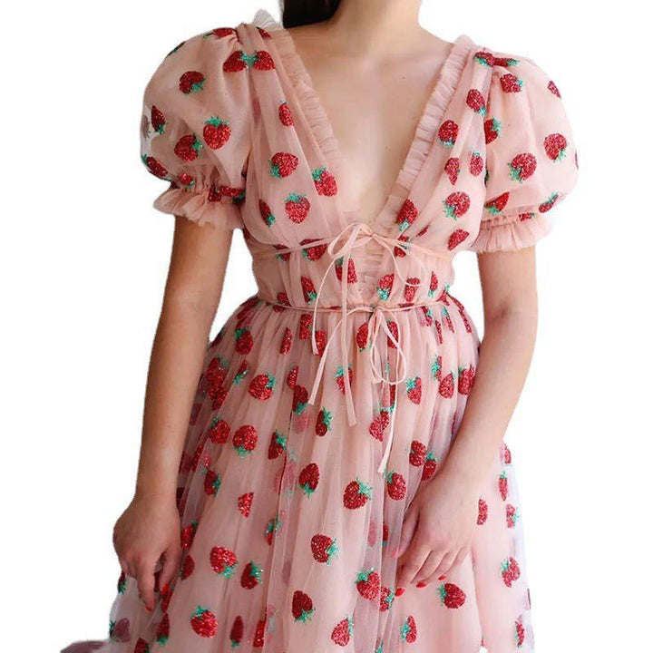 Levoire | Robe d'été tendance à nœud en maille