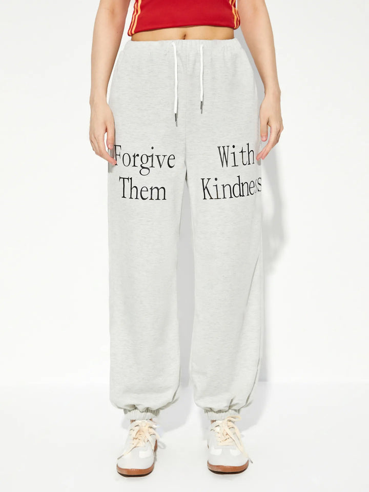 Pantalons de jogging décontractés pour femmes avec imprimé graphique et taille élastique Levoire