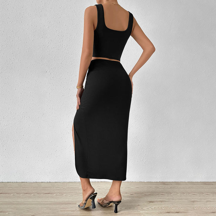 Robe portefeuille pour femmes avec fente asymétrique et détail de nœud chic Levoire