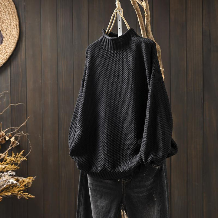 Levoire | Chandail En Tricot Pour Femme - Col De Tortue Noir Taille unique