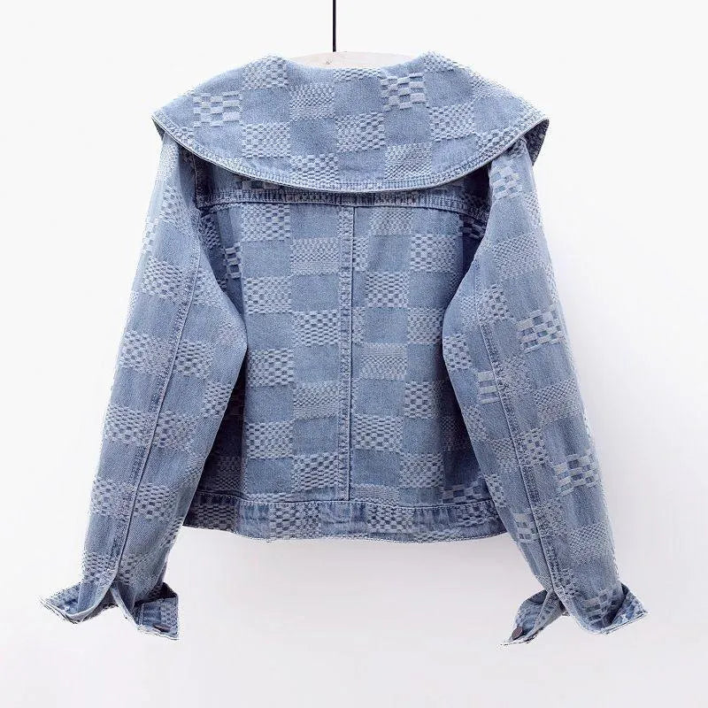Levoire | Veste en denim courte avec un manteau de marin