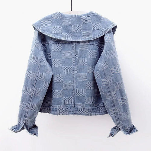 Levoire | Veste en denim courte avec un manteau de marin