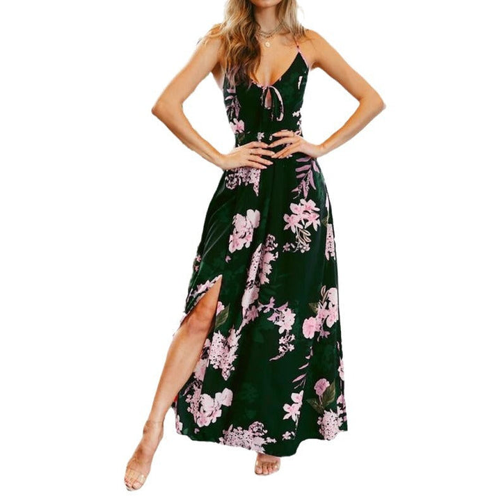 Levoire | Robe imprimée vivante à quatre couleurs