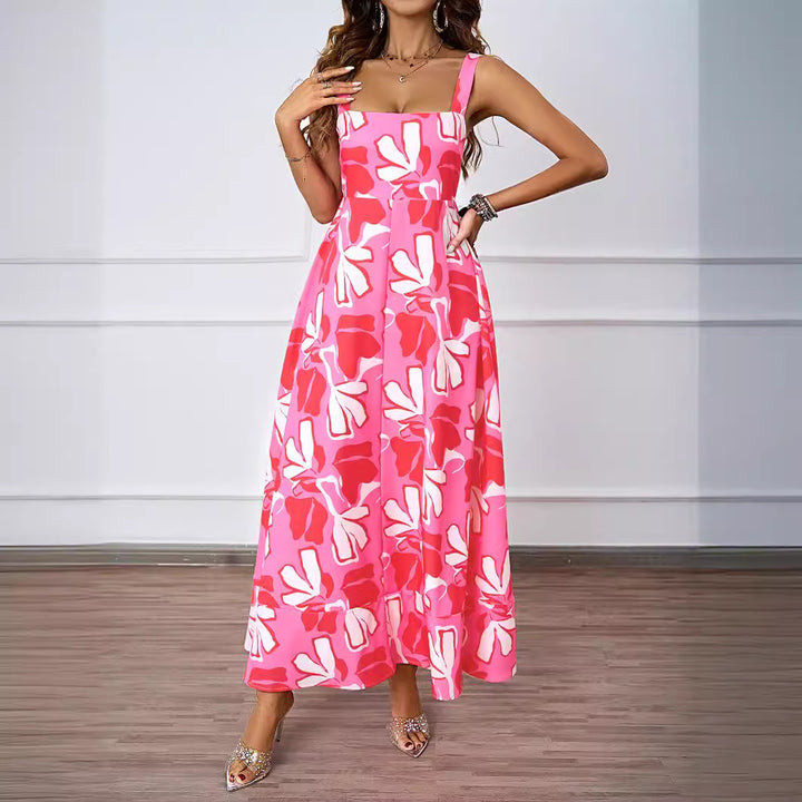 Robe maxi femme avec design floral et bretelles sophistiquées Levoire