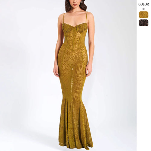 Robe Maxi Sirène Élégante pour Femmes avec Haut Raffiné et Coupe Ajustée Levoire