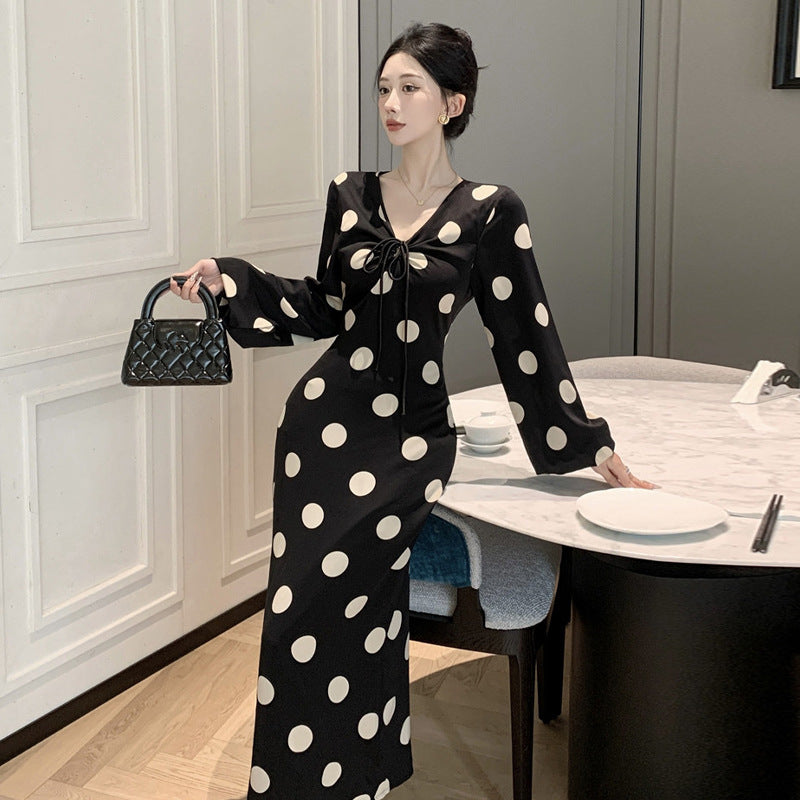 Levoire | Robe sans manches à fermeture éclair à rayures polka Points