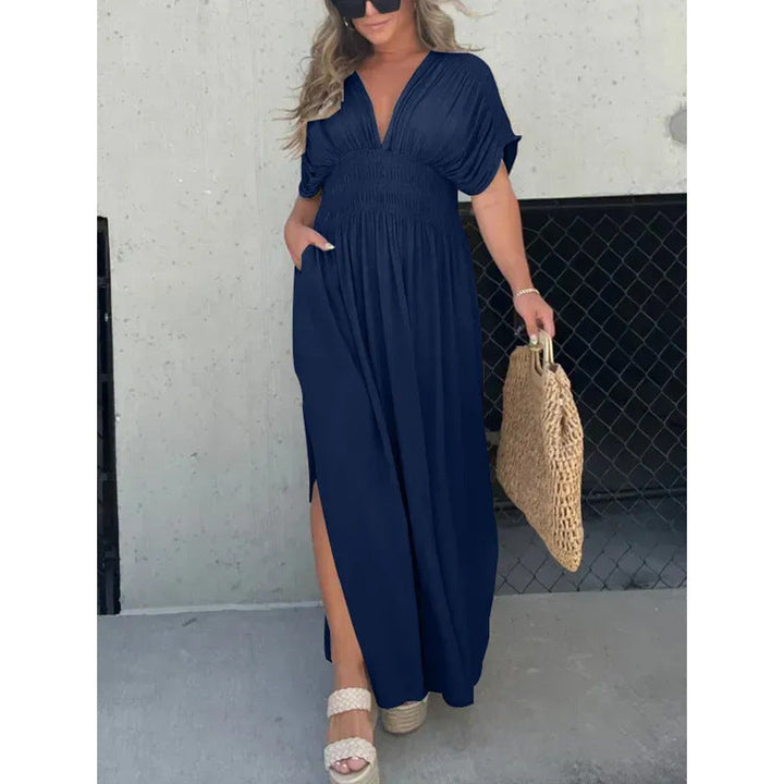 Levoire | Batwing Dress Bat Sleeve Jupe Élastique à Taille Meriheinä