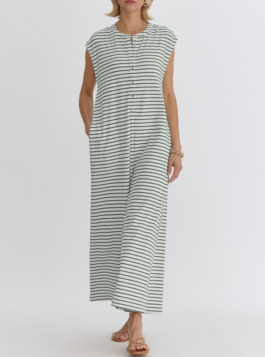 Combinaison décontractée femme avec motif stripes moderne et poches pratiques Levoire