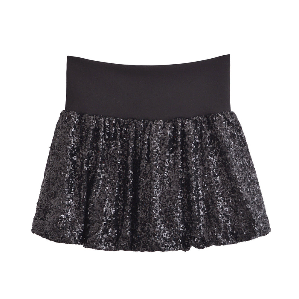 Levoire | Élégante Mini-jupe Printemps Mi-longue noir