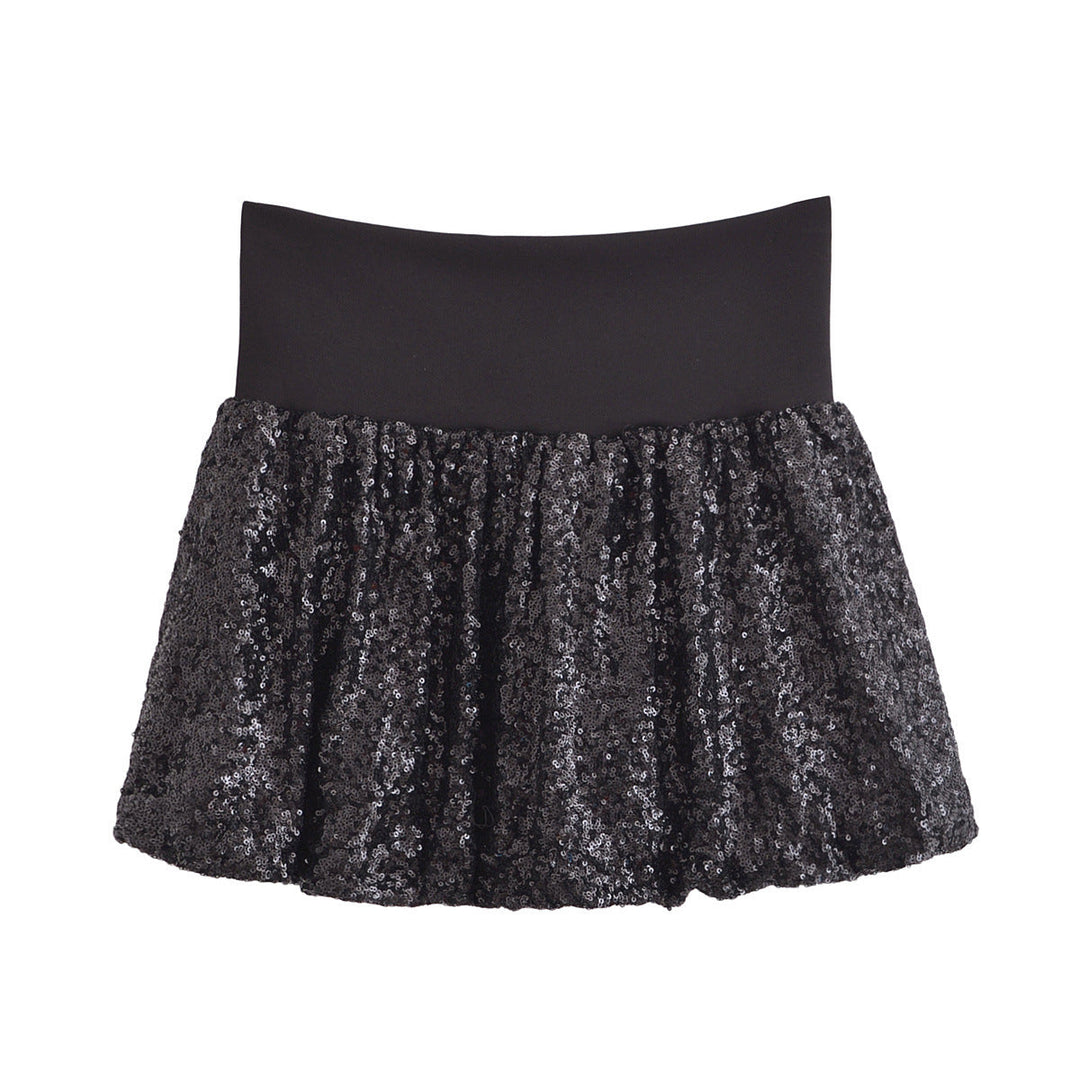 Levoire | Élégante Mini-jupe Printemps Mi-longue noir