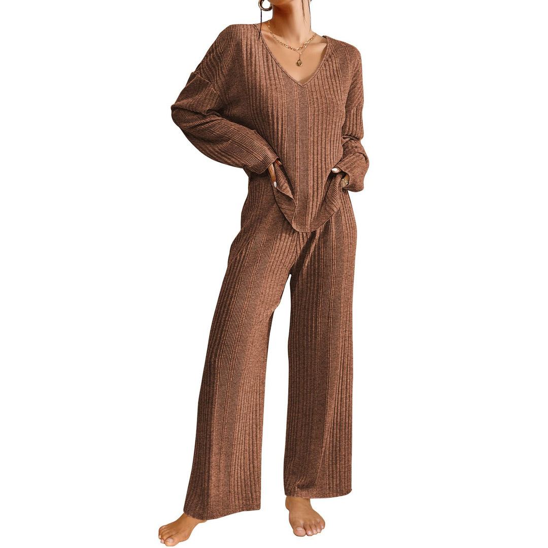 Levoire | Ribbi-Pyjama Automne Hiver Chaud Ensemble Deux-Pièces Braun