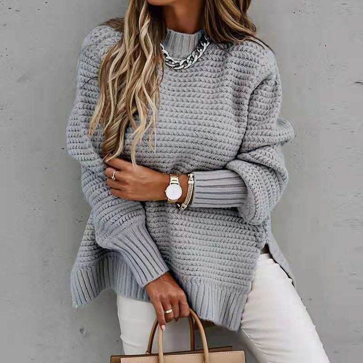 Pull en tricot pour femme avec un motif gaufré moderne et des manches larges Levoire