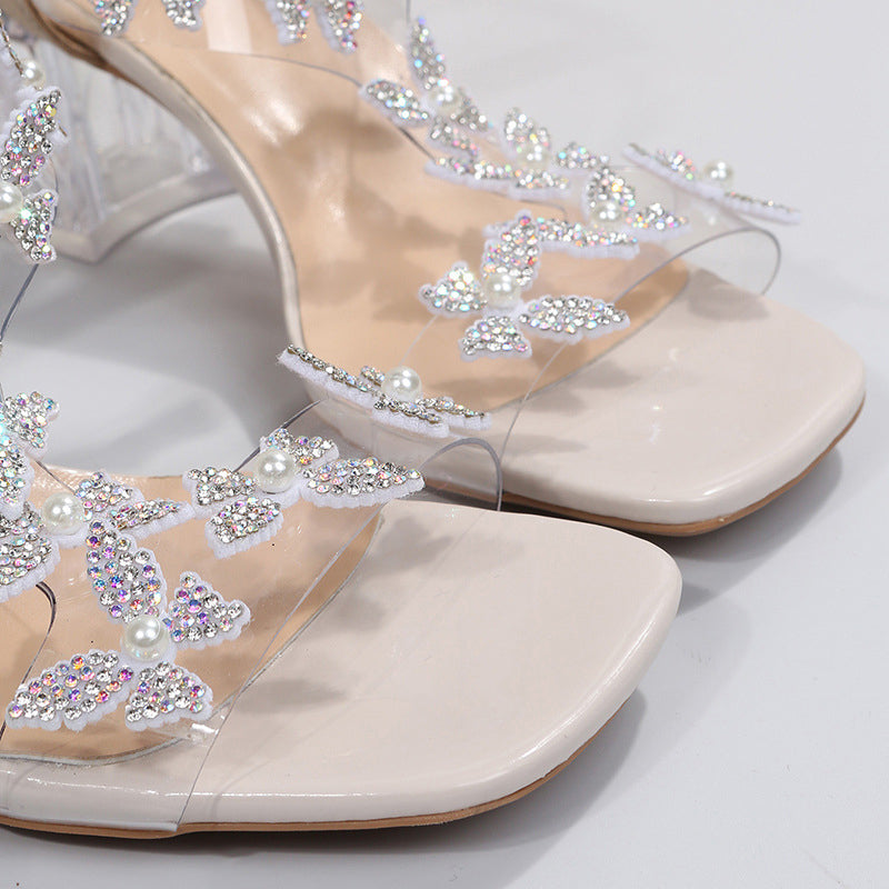 Levoire | Sandale Rentos Avec Des Détails Floraux Et Un Haut Talon Doux Pour Femmes
