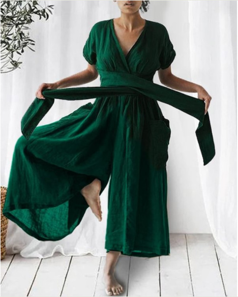 Levoire | Combinaison Élégante À Coupe Classique Vert