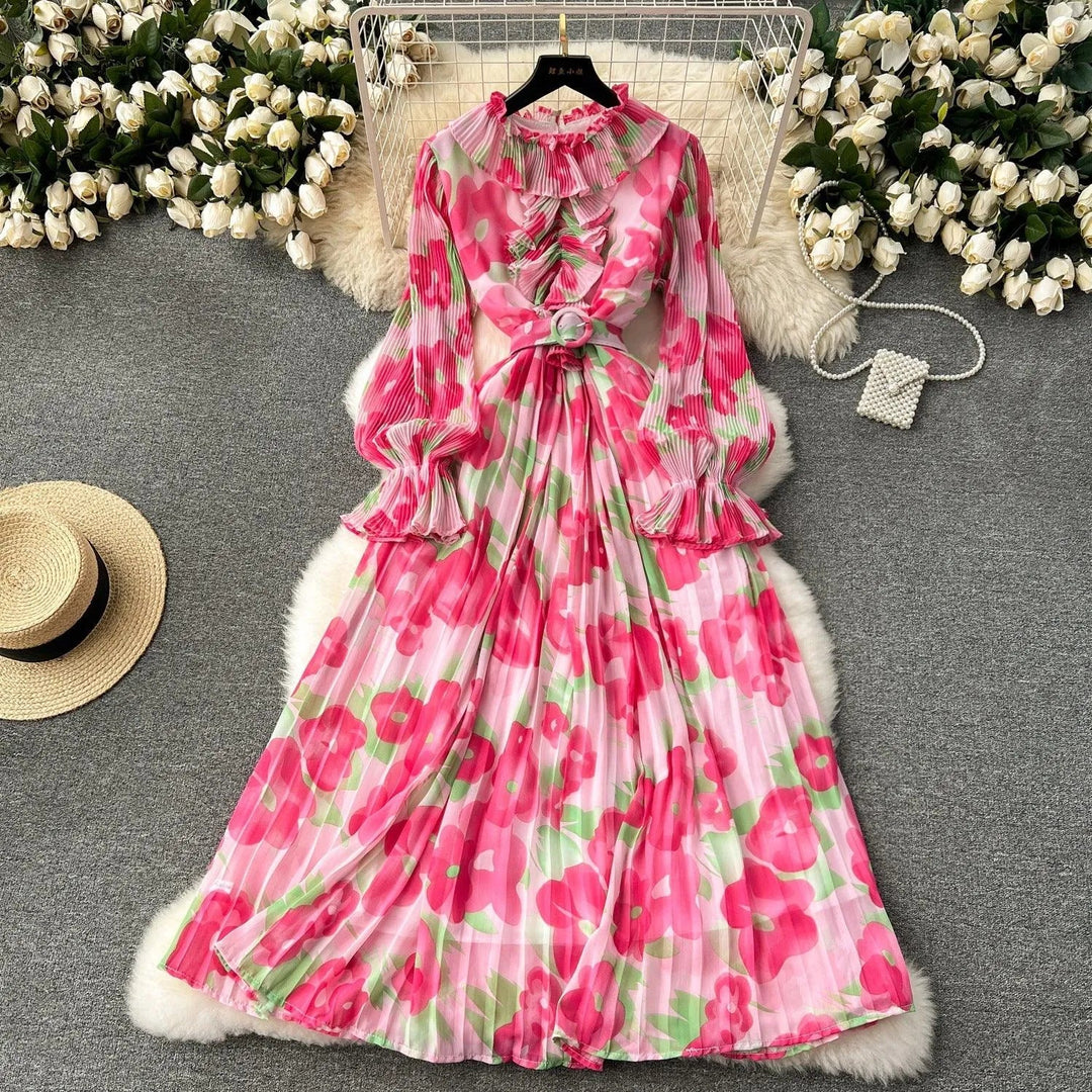 Levoire | Jupe en chiffon plissée Rosenrot Taille libre