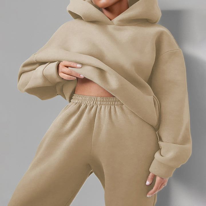 Ensemble de sweat à capuche surdimensionné et de pantalon de jogging pour femmes Levoire