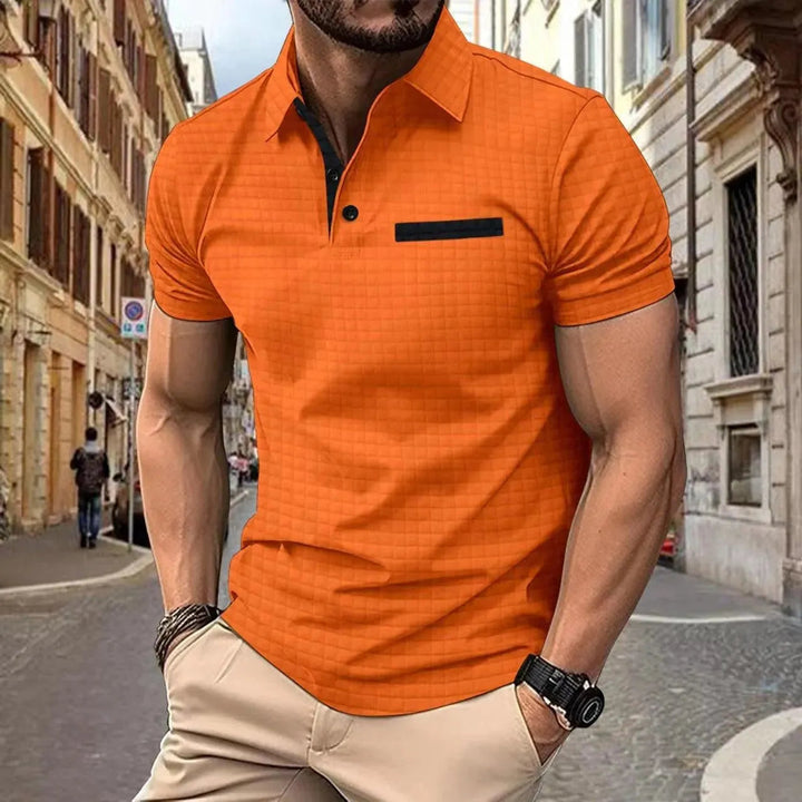 Levoire | Polo pour homme à boutons Orange