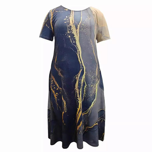 Levoire | Robe femme à manches courtes en motifs de printemps et d'été
