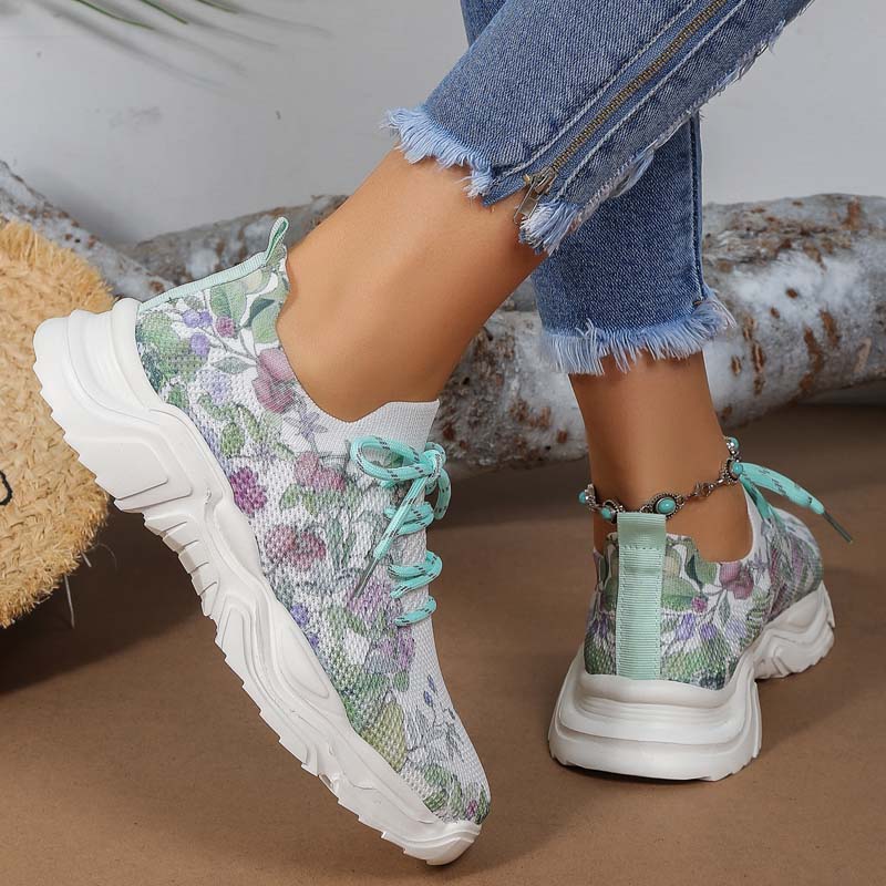 Levoire | Baskets De Tennis Larges Avec Protection Florale Pour Femmes