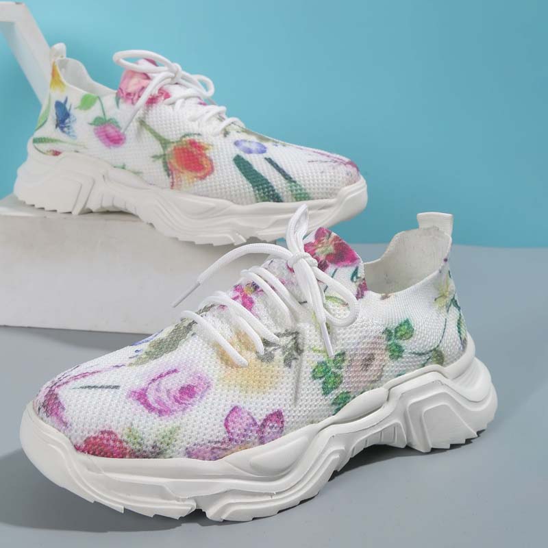 Levoire | Baskets De Tennis Larges Avec Protection Florale Pour Femmes