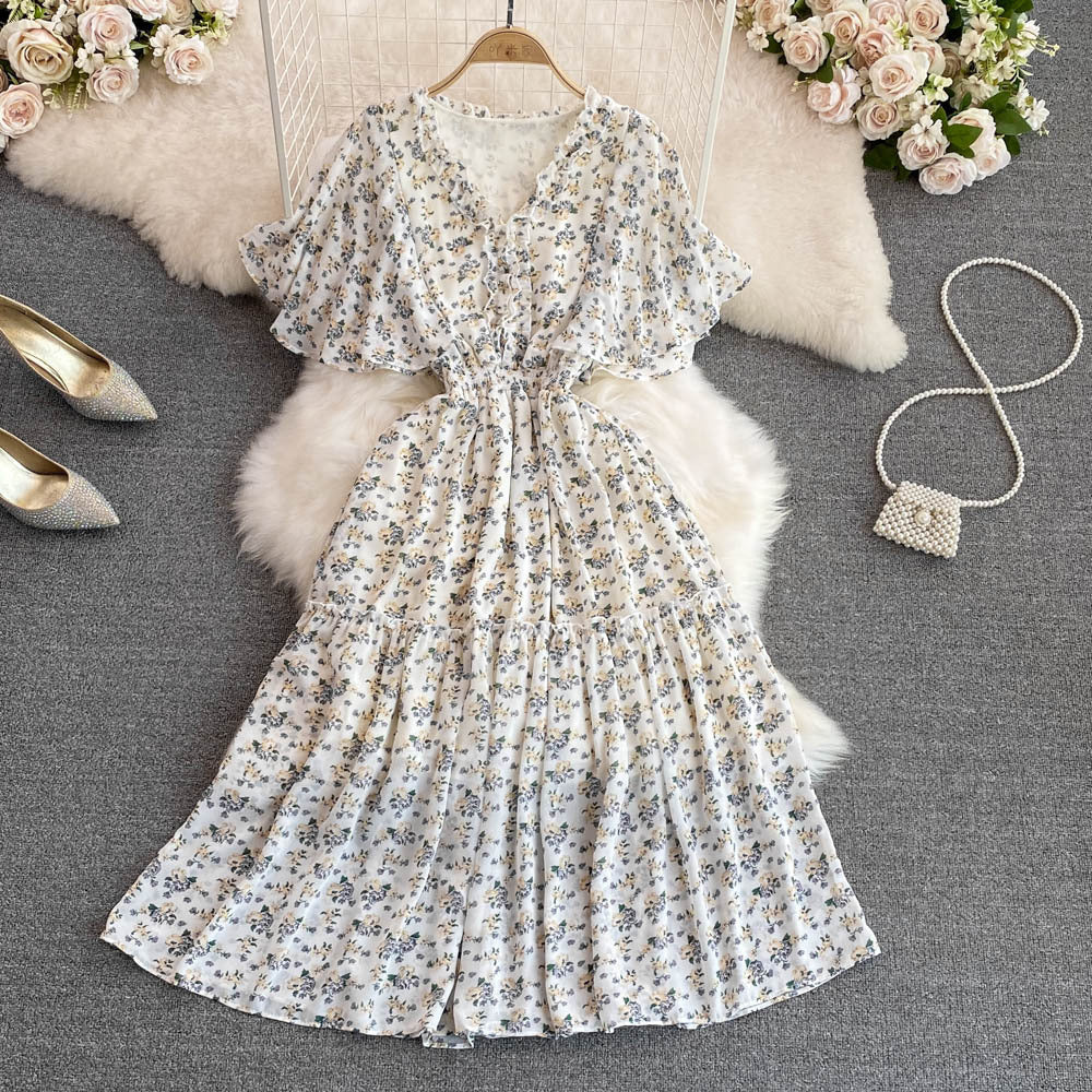 Levoire | Robe Élégante Avec Imprimé Floral Pour Femmes Blanc Taille unique