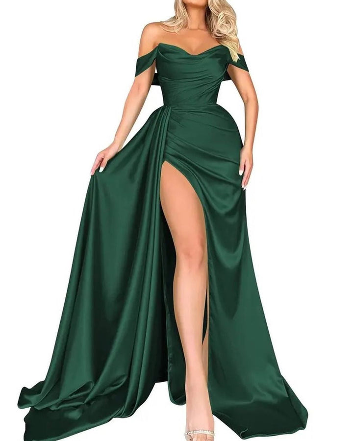 Levoire | Robe de soirée amincissante Aistillinen Vert foncé