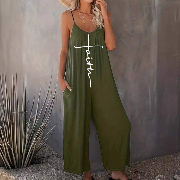 Levoire | De Vacances Relaxant Combinaison à bretelles Olive vert