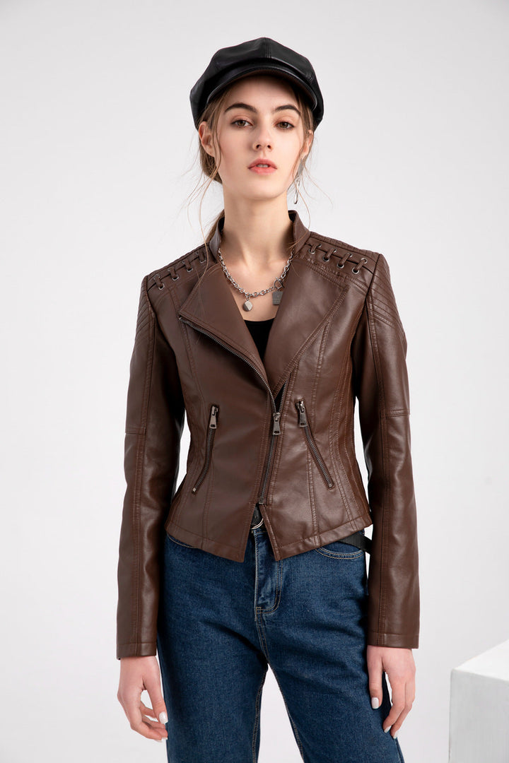 Levoire | Veste De Biker En Cuir Pour Femmes