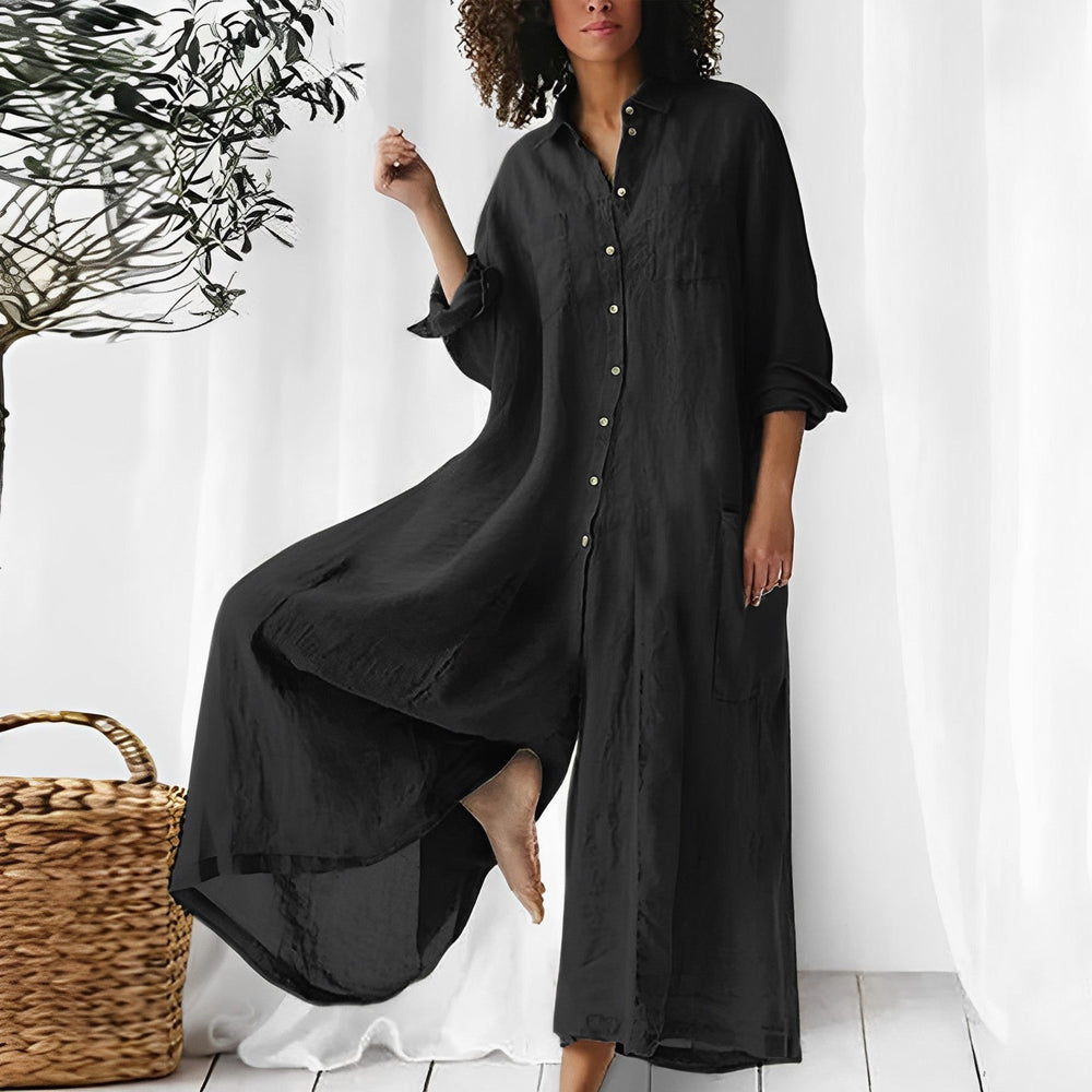 Levoire | Combinaison Élégante Grande Taille Noir