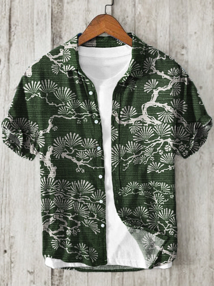 Levoire | Chemise Japonaise En Mélange De Lin Aiguilles japonaises