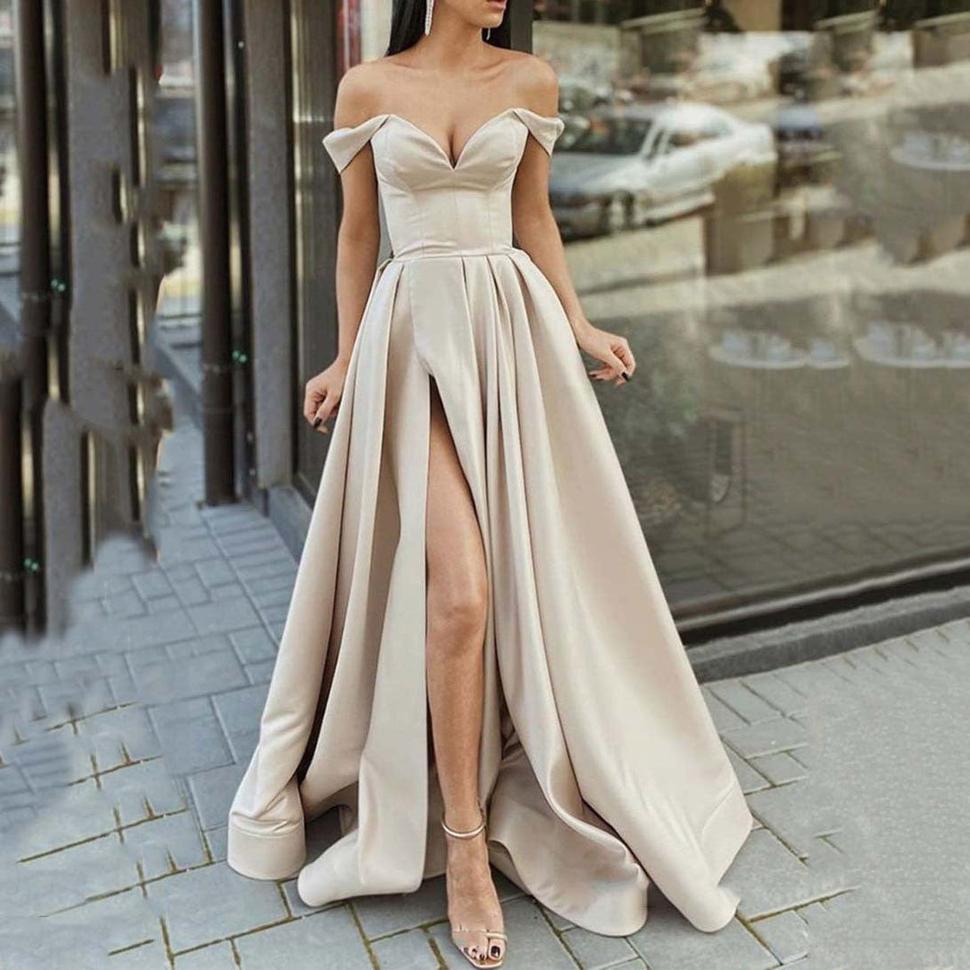 Levoire | Robe dos ouvert tendance et captivante Abricot