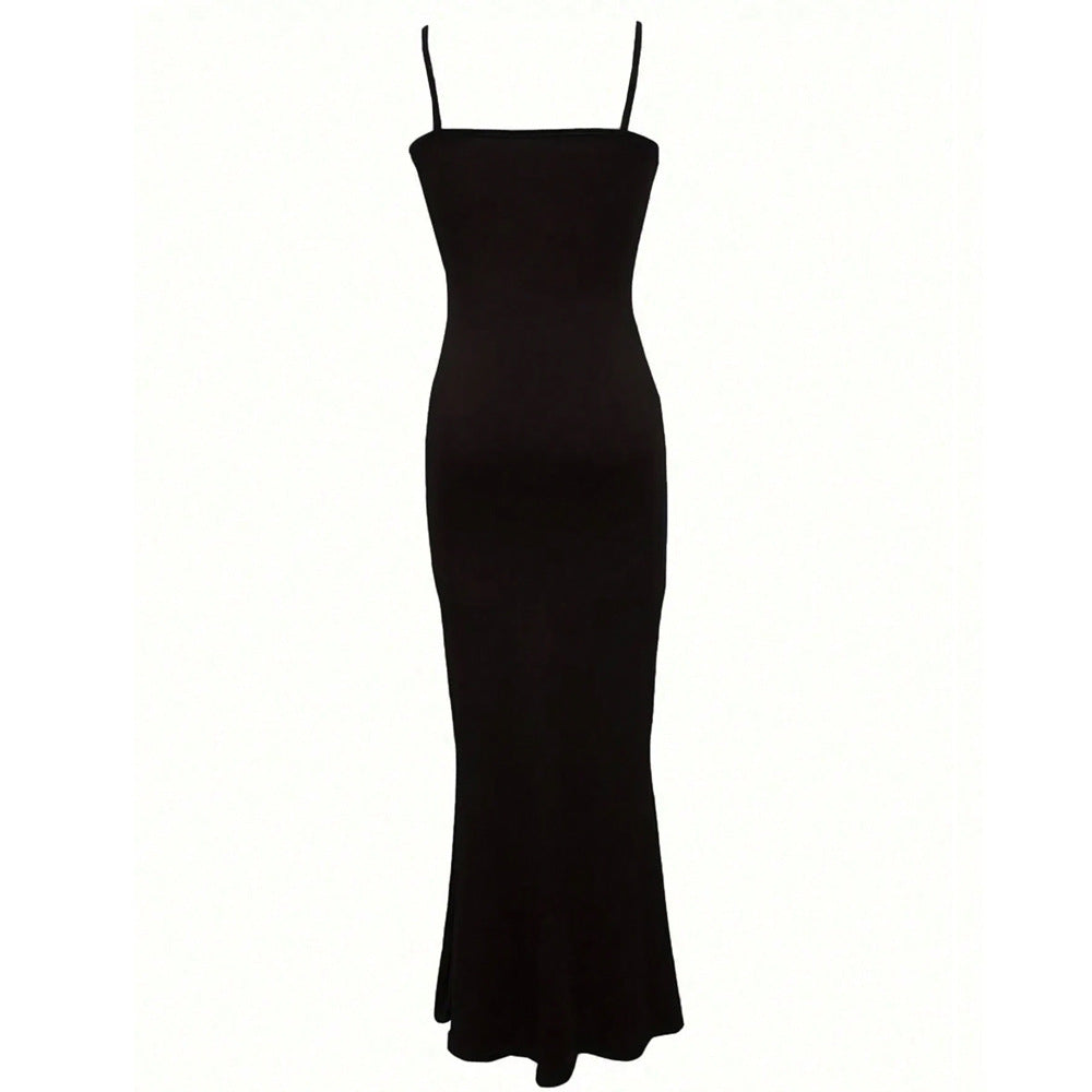 Robe maxi élégante pour femme avec des bretelles spaghetti étroites et une coupe fluide Levoire