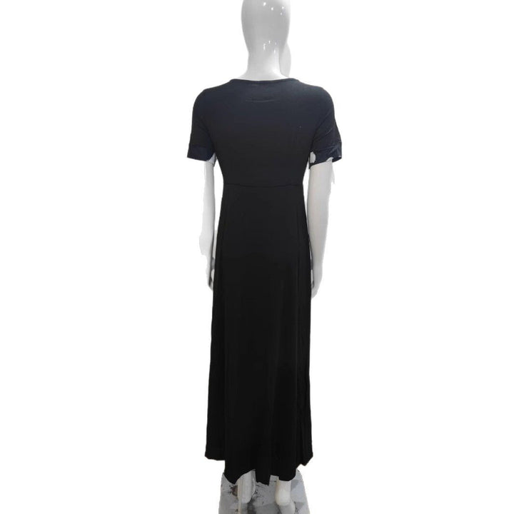 Levoire | Robe longue à encolure ronde à mi-taille avec grande jupe tendance