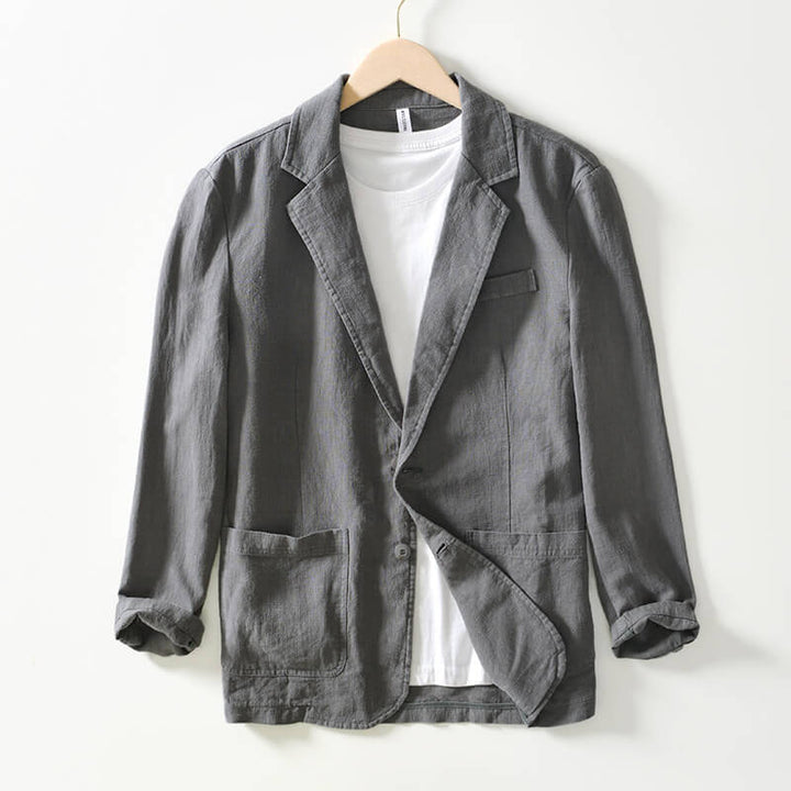 Levoire | Rento Blazer Avec Col Réversible, Manches Longues Et Poches Gris